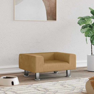 Canasta de perros de Vidaxl 50x40x26.5 cm Velvet Brown