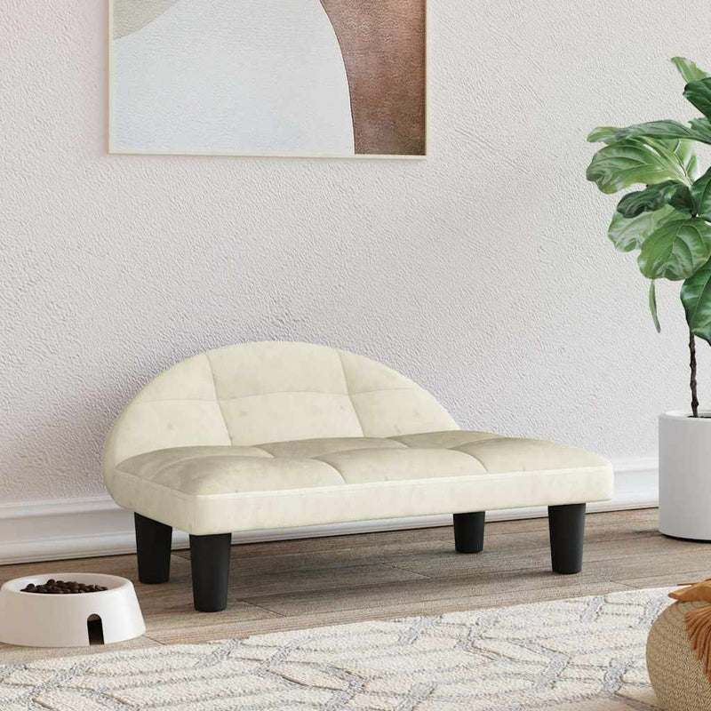 Canasta de perros de Vidaxl 70x52x30 cm de crema de terciopelo