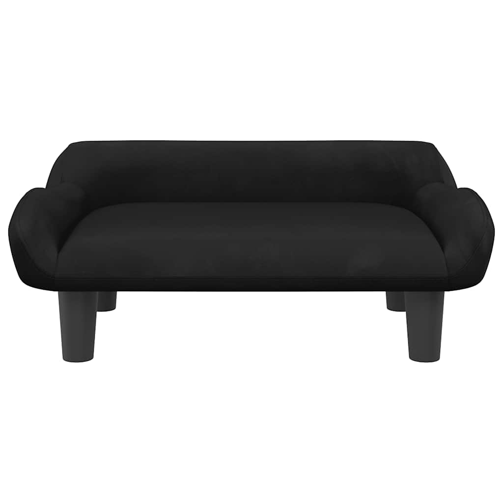Canasta de perros de Vidaxl 70x40x24 cm de terciopelo negro