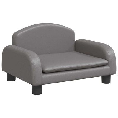 Canasta de perros de Vidaxl 50x40x30 cm de cuero artificial gris