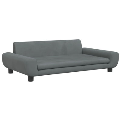 Canasta de perros vidaxl 100x54x33 cm terciopelo gris oscuro