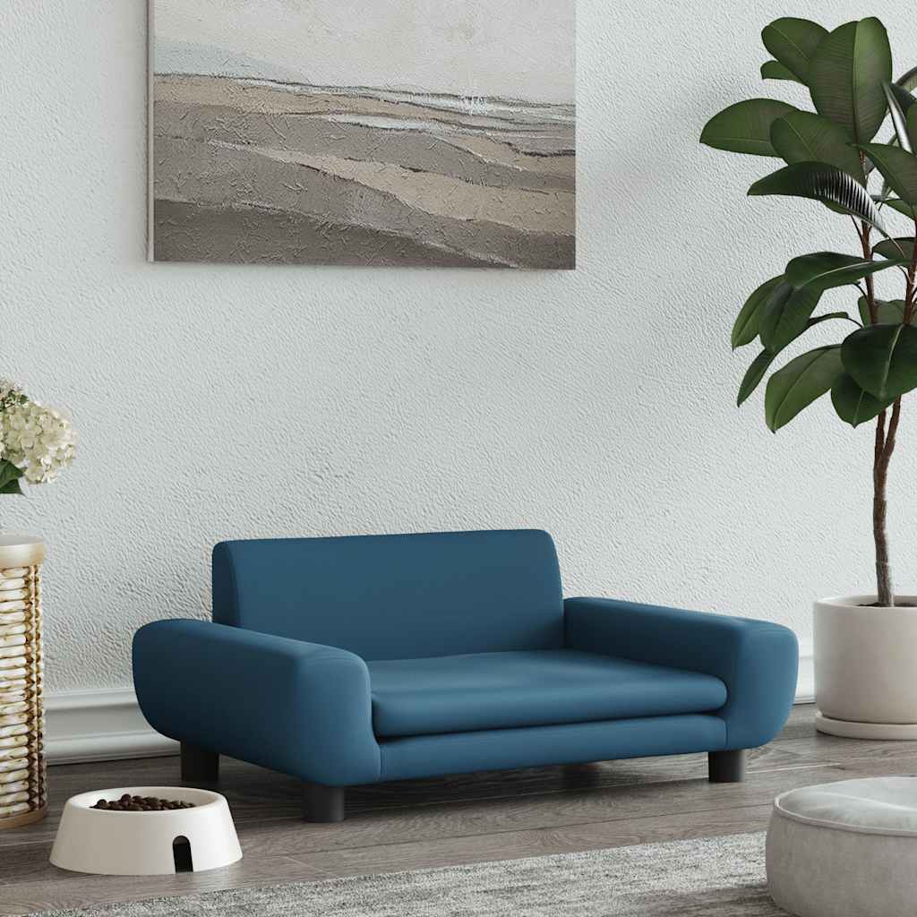 Vidaxl hondenmand 70x45x33 cm fluweel blauw
