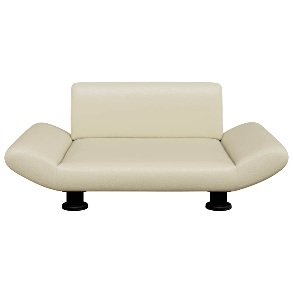Vidaxl hondenmand 70x45x28 cm kunstleer crèmekleurig