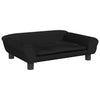 Canasta de perros de Vidaxl 70x48x22 cm terciopelo negro