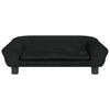 Canasta de perros de Vidaxl 70x48x22 cm terciopelo negro