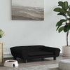 Canasta de perros de Vidaxl 70x48x22 cm terciopelo negro