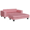 Canasta de perros de Vidaxl con extensión 100x50x30 cm de terciopelo rosa