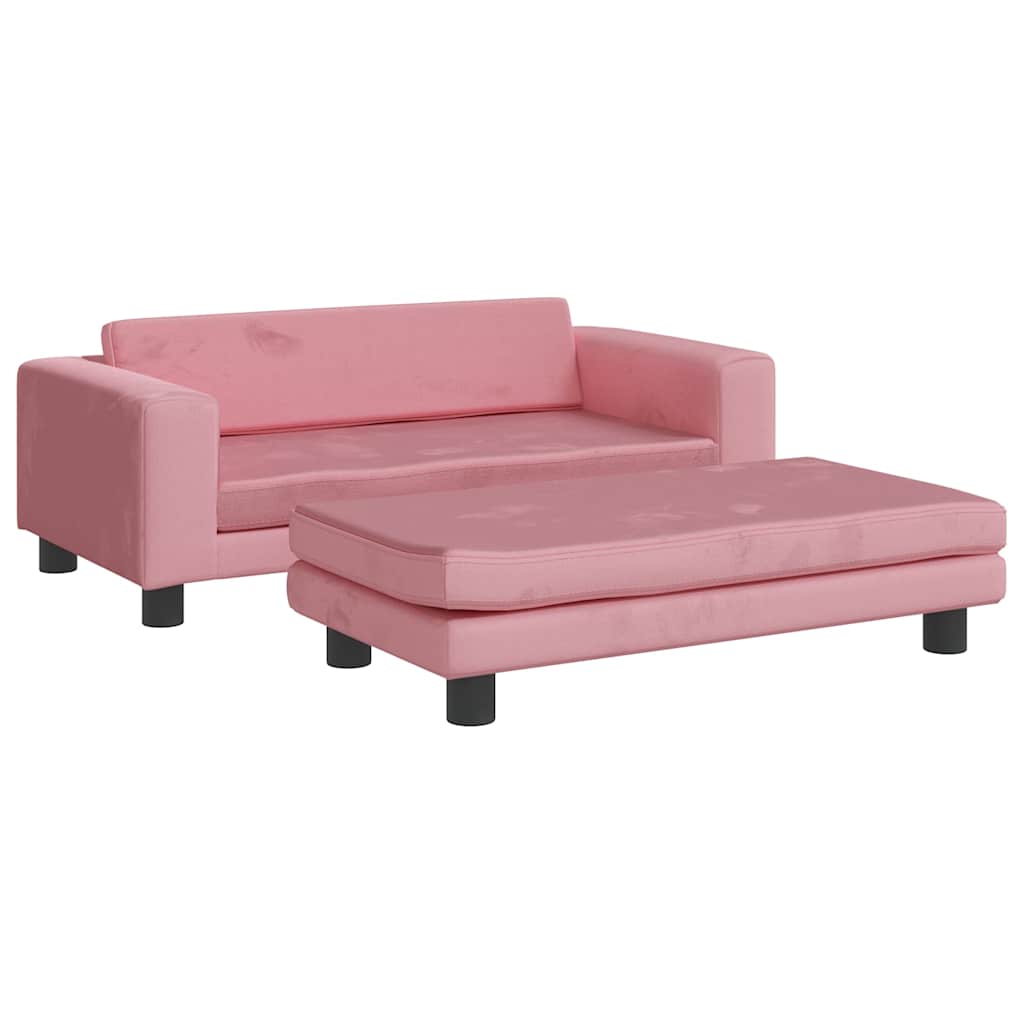 Canasta de perros de Vidaxl con extensión 100x50x30 cm de terciopelo rosa