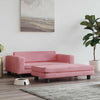 Canasta de perros de Vidaxl con extensión 100x50x30 cm de terciopelo rosa