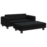 Vidaxl Canked Dog With Extension 100x50x30 cm in pelle artificiale nera - afbeelding 2