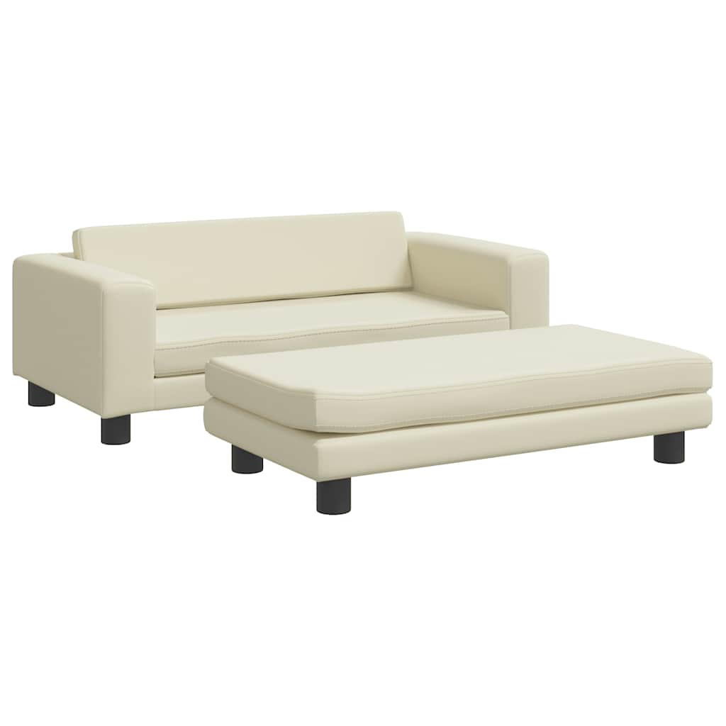Canasta de perros de Vidaxl con extensión de 100x50x30 cm de crema de cuero artificial