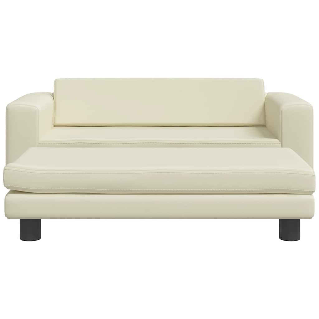 Vidaxl Dog Ceste con estensione 100x50x30 cm Crema in pelle artificiale