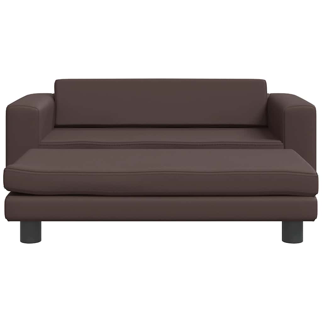 Vidaxl Canked Dog With Extension 100x50x30 cm in pelle artificiale marrone