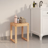 Taburete de baño Vidaxl 40x30x46 cm de madera de nogal sólida