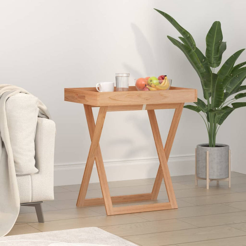 Tabella vassoio Vidaxl Colpo 52x36x56.5 cm Walnut Wood