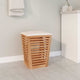 Taburete de baño Vidaxl 40.5x40.5x56 cm de madera de nogal sólida