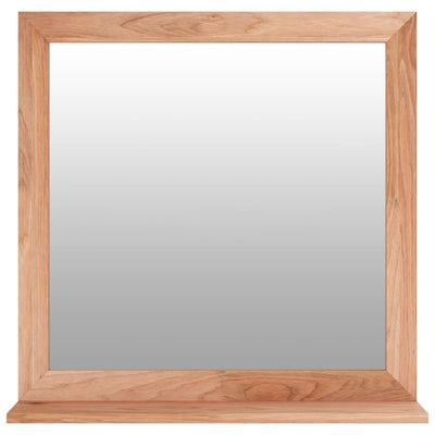 Espejo de pared Vidaxl 55x55 cm de madera de nogal sólida