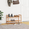 Vidaxl Shoe Rack 69x27x41 cm de madera de nogal sólida