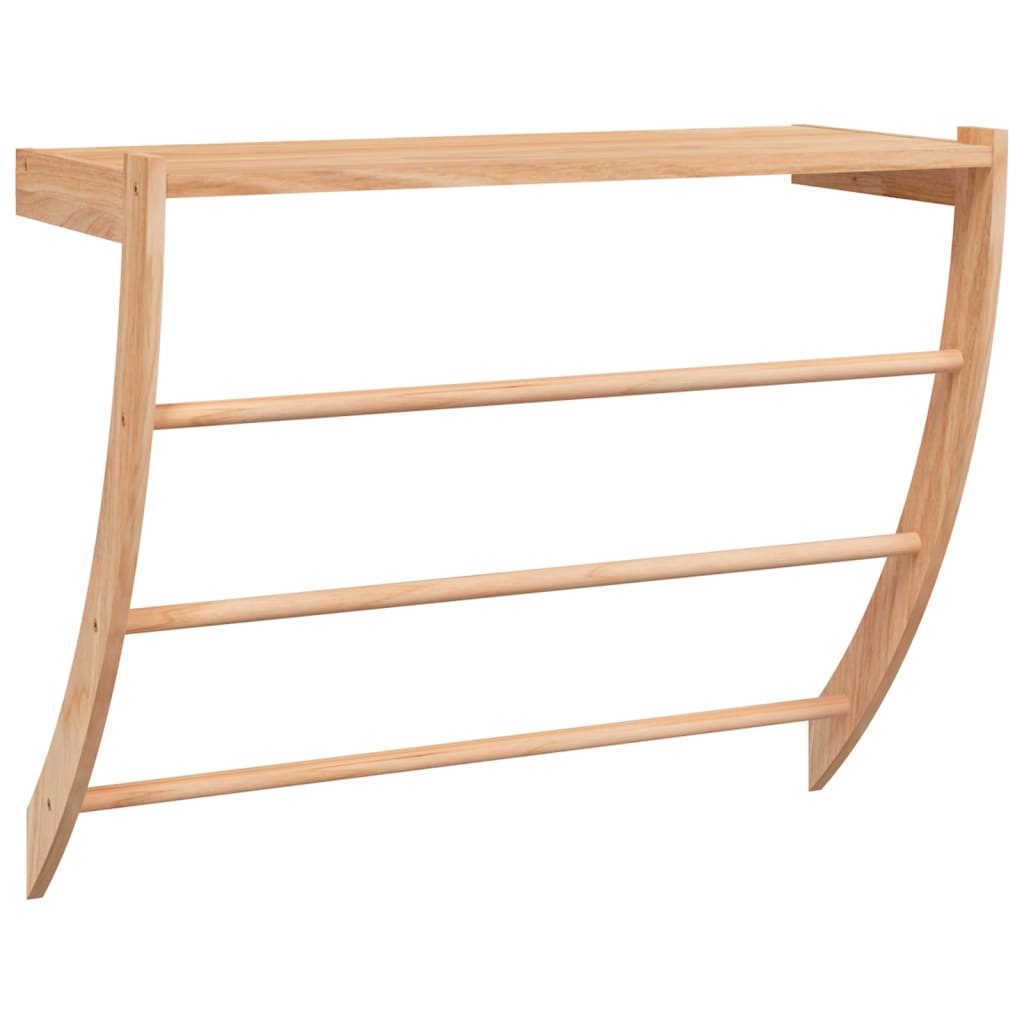Rejilla de toallas Vidaxl 60x25.5x49 cm de madera de nogal sólida