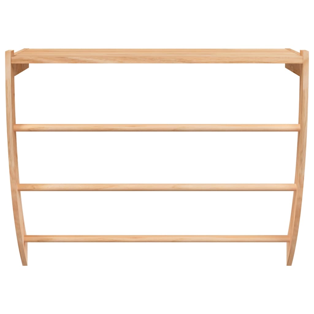 Rejilla de toallas Vidaxl 60x25.5x49 cm de madera de nogal sólida