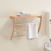 Rejilla de toallas Vidaxl 60x25.5x49 cm de madera de nogal sólida
