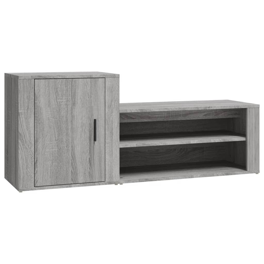 Vidaxl Cabinet da scarpe 130x35x54 cm Sonoma grigio in legno