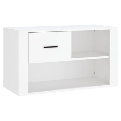 Vidaxl Cabinet da scarpe 80x35x45 cm Bianco in legno