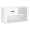 Gabinete de zapatos Vidaxl 80x35x45 cm de madera propiedad blanca