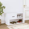 Gabinete de zapatos Vidaxl 80x35x45 cm de madera propiedad blanca