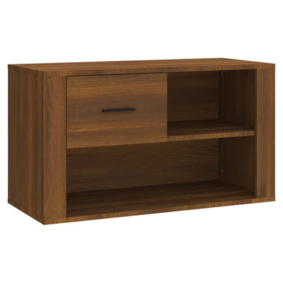 Gabinete de zapatos Vidaxl 80x35x45 CM Color de roble de madera propiedad de madera propiedad
