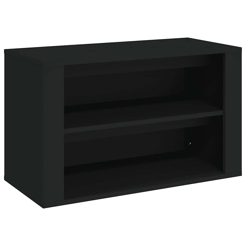 Vidaxl Shoe Rack 75x35x45 cm de madera procesada negra