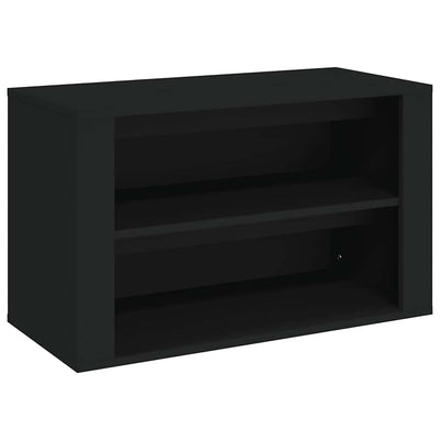 Vidaxl Shoe Rack 75x35x45 cm de madera procesada negra