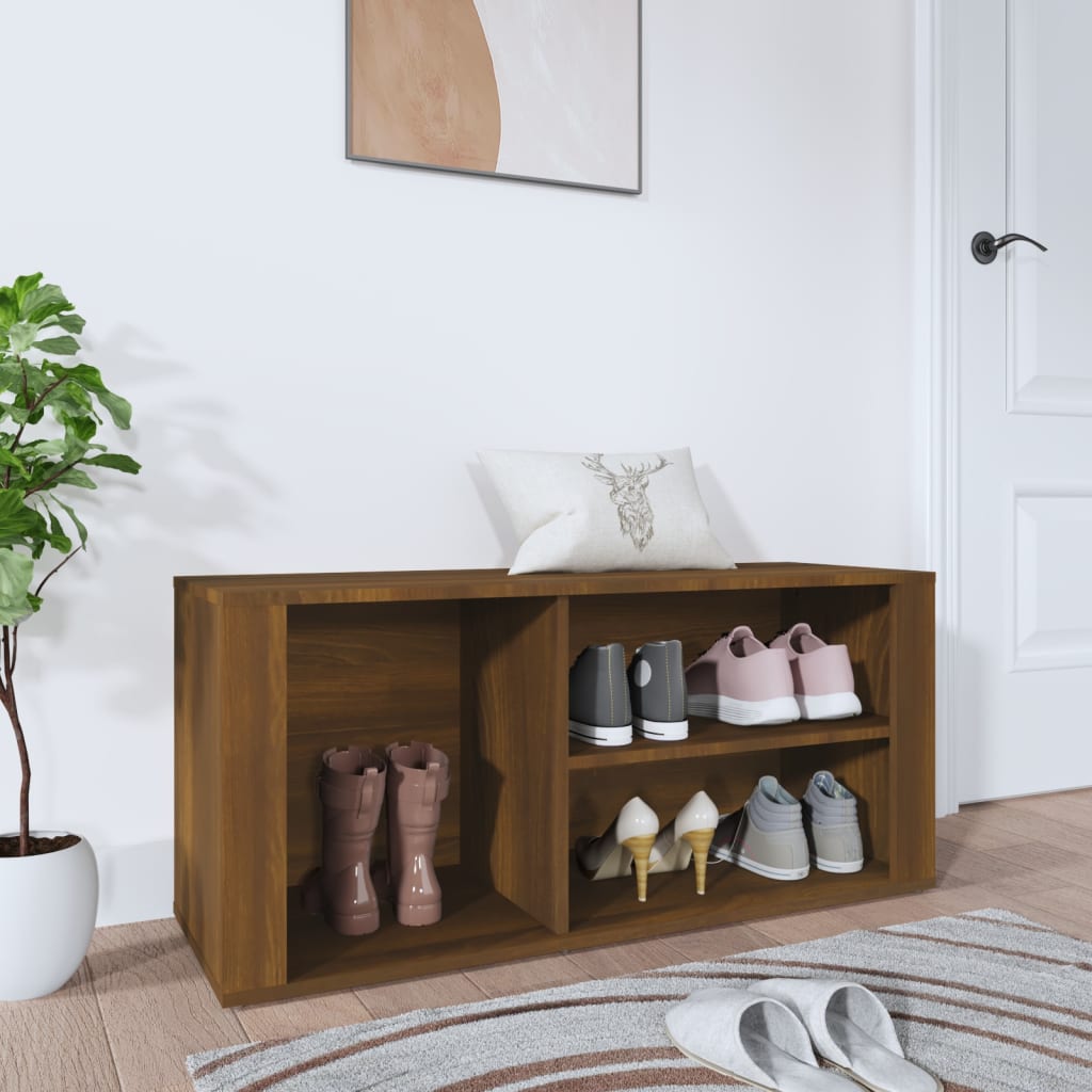 Vidaxl Cabinet da scarpe 100x35x45 cm COLORE IN BARCHIO COURO