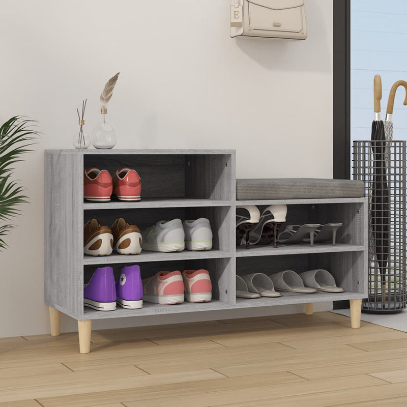 Vidaxl Cabinet da scarpe 102x36x60 cm Properpata Sonoma Grey