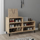 Vidaxl schoenenkast 102x36x60 cm bewerkt hout sonoma eikenkleurig