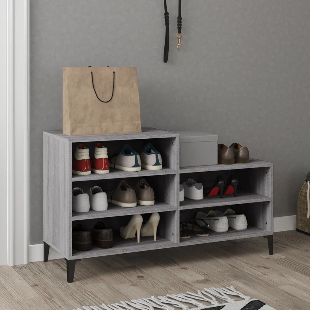 Vidaxl Cabinet da scarpe 102x36x60 cm Properpata Sonoma Grey