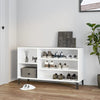 Gabinete de zapatos Vidaxl 102x36x60 cm de madera propiedad de blanco