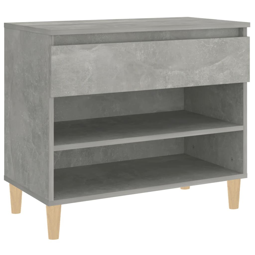 Gabinete de zapatos Vidaxl 70x36x60 cm de madera procesada betongrijs