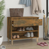 Vidaxl schoenenkast 70x36x60 cm bewerkt hout gerookt eikenkleurig