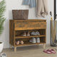 Gabinete de zapatos Vidaxl 70x36x60 cm de madera propiedad de roble ahumado