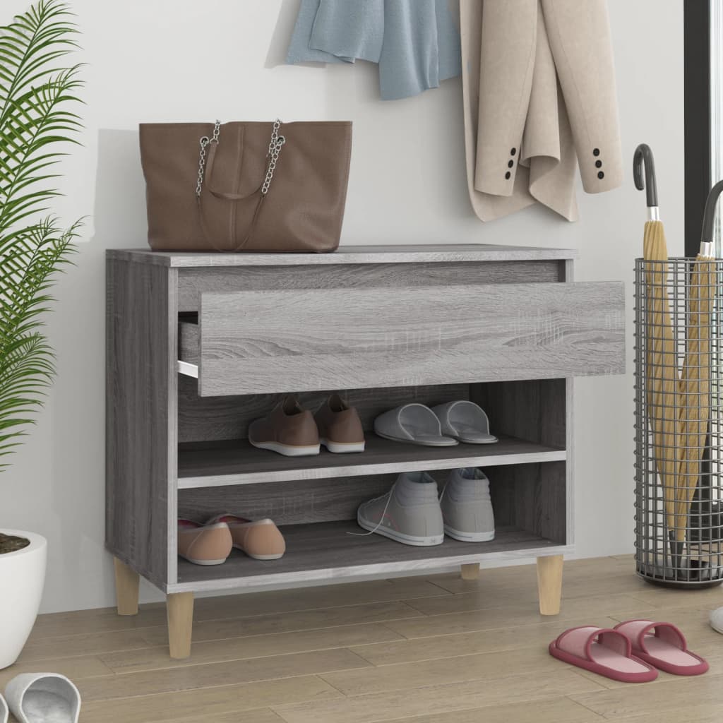 Vidaxl Cabinet da scarpe 70x36x60 cm Properpata Sonoma Grey