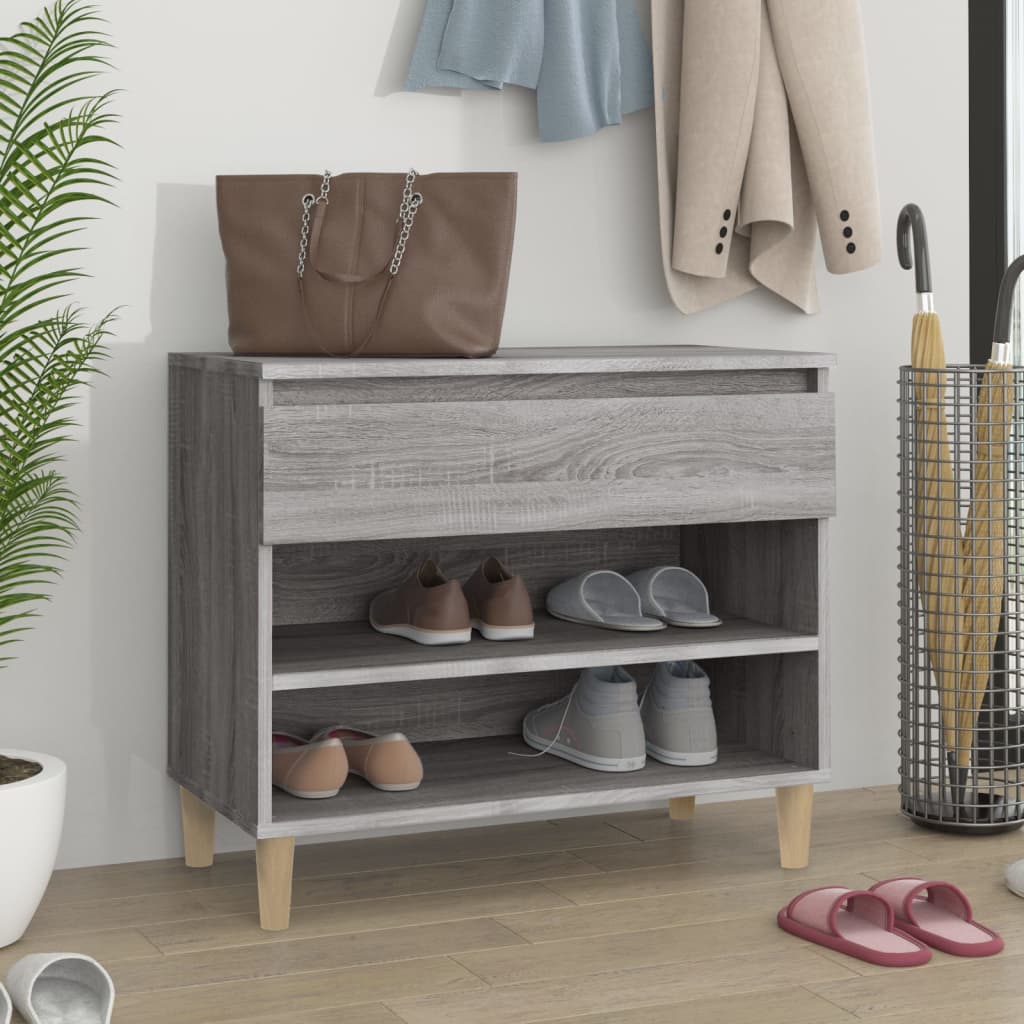 Vidaxl Cabinet da scarpe 70x36x60 cm Properpata Sonoma Grey