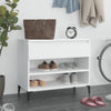 Gabinete de zapatos Vidaxl 70x36x60 cm de madera propiedad de blanco