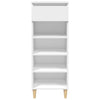 Gabinete de zapatos Vidaxl 40x36x105 cm de madera procesada blanca