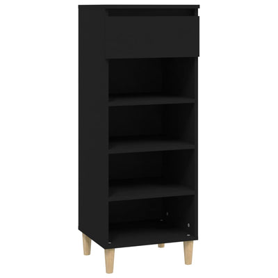 Gabinete de zapatos Vidaxl 40x36x105 cm de madera propiedad de negro