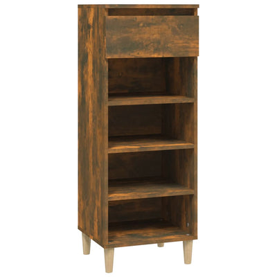 Vidaxl Cabinet da scarpe 40x36x105 cm Oak fumato in legno lavorata