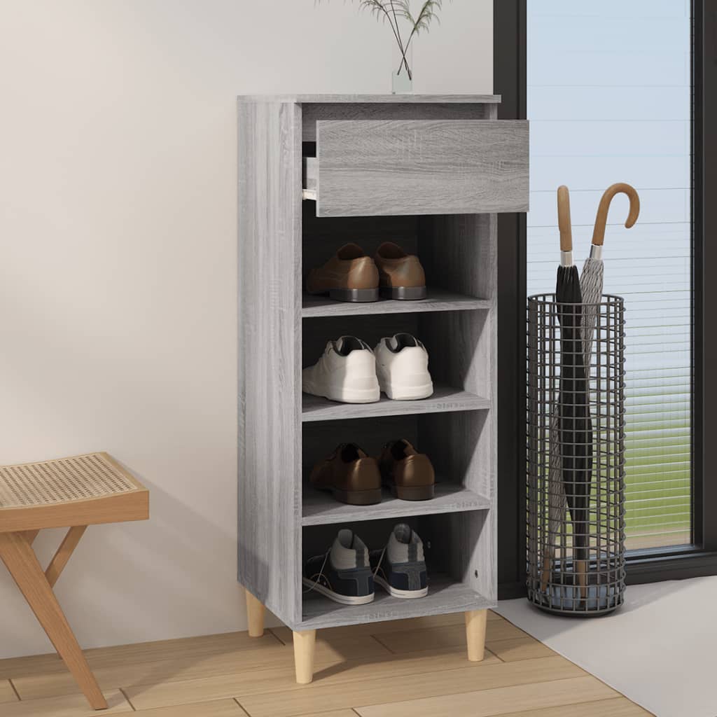Vidaxl Cabinet da scarpe 40x36x105 cm Properpata Sonoma grigio