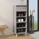 Vidaxl Cabinet da scarpe 40x36x105 cm Properpata Sonoma grigio