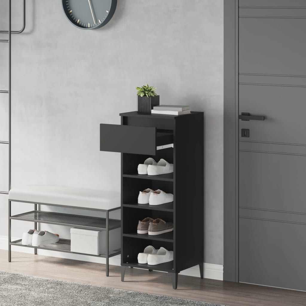 Porta di scarpe Vidaxl 40x36x105 cm in legno elaborato