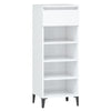 Vidaxl Shoe Rack 40x36x105 cm de madera procesada blanca de alto brillo